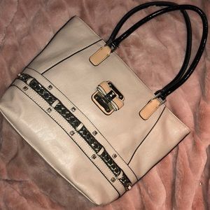 Guess pink & black purse